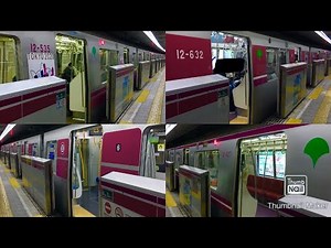 都営大江戸線 12-000形（3次車、4次車）・12-600形（1次車、2次車、3次車）全車種 都庁前駅 発着シーン 2020.3.7