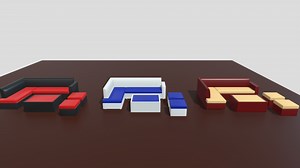 Sofa Set 3 - 3D model by Premisul
