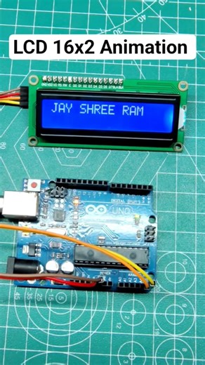 Amazing 16x2 LCD Text Animations using Arduino UNO 🔥 #viral #arduino #diy