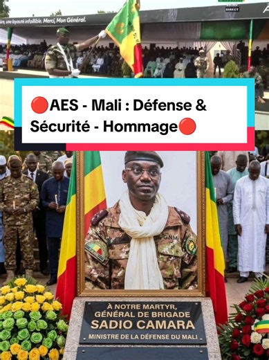 🔴AES - Mali : Défense & Sécurité La Nation Sahélienne rend un dernier hommage à notre héro Feu. Général d'Armée Sadio CAMARA