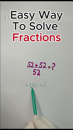Easy Way To Solve Fractions | How to Solve Fractions #maths #fraction #fractions