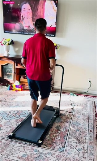 OVER SELF Portable Walking Pad Treadmill with Wheels Remote Control LED Display 42.5x19x4.7 Inches for Home Office Use !! #walkingpad #portablewalkingpad #workout #tiktokshojumpstartsale #spotlightfinds @BYO FITNESS