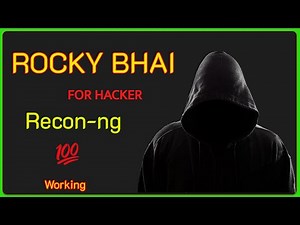 Rocky Bhai Of Information Gathering | How To Use Recon-ng | Recon-ng Tutorial | CryptoSec