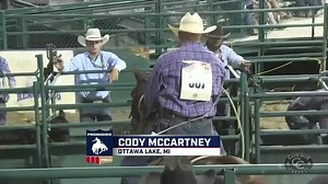 Cody McCartney was the first tie-down roper out and was also the fastest of the night! | CowboyChannel
