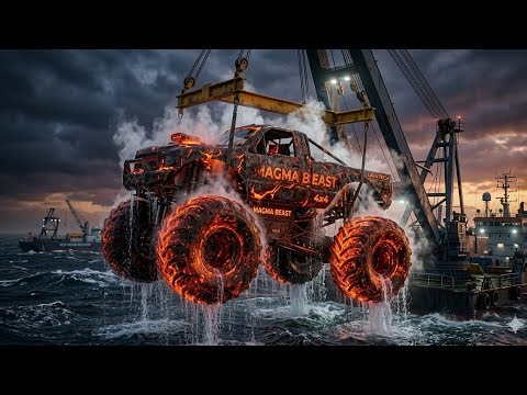 Abandoned Monster Truck Pulled From the Ocean – Satisfying Full Restoration