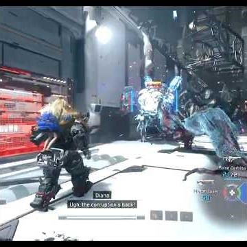 Pragmata: Fighting Dead Filament Bots in Laboratory Central Port Gameplay Moment Guide #pragmata