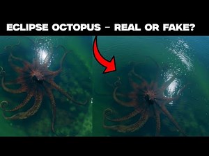 Giant Eclipse Octopus Viral Video | Real or AI-Generated Fake | Eclipse Octopus Real or Fake
