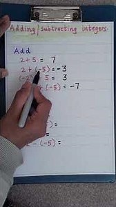 Adding and subtracting integers.