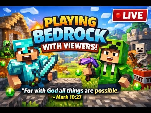 Minecraft Bedrock w/ viewers Extreme Chaos BEGINS!! (MODS OInly Get OP)