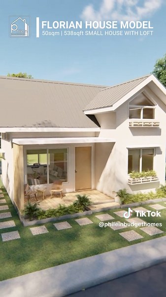 FLORIAN HOUSE MODEL 50sqm SMALL HOUSE WITH LOFT FULL HOUSE TOUR ON OUR YOUTUBE CHANNEL #minihouse #tinyhouse #budgethomes #smallhouse #houseinsparation #tropicalhouse #minihome #housedesign #SMALLHOME #houseplans #tinyhousenation #livingbig #backyardhomes #housetour #budgethouse #housefloorplans #smallhouseplan #simplehouseplan #simplehousedesign #smallhousedesign #resthouse