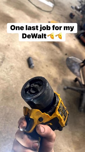 This DeWalt impact wrench is literally broken in half… but we still needed it for one last wheel 🫡 Name a tool you’ve had that just wouldn’t quit 🤔 #heavyduty #Tools #ImpactWrench #mechanic #mechaniclife #fyp #repairshop | CarHax