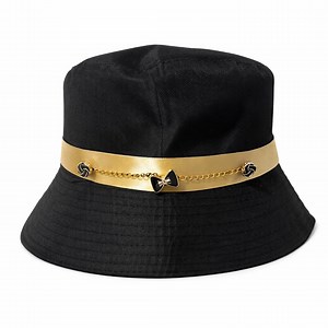 Bucket Hat Band – Satin Ribbon Bow Hat Band With Gold Chain Charm – Detachable Interchangeable Hat Accessory - Etsy
