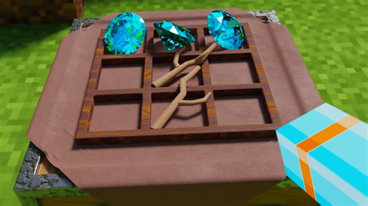 Using realistic methods to craft items inside the Minecraft world