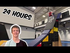 OVERNIGHT IN PARKOUR GYM (SNEAKING IN)