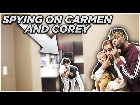 SPYING ON CARMEN AND COREY FOR 24 HOURS!!!