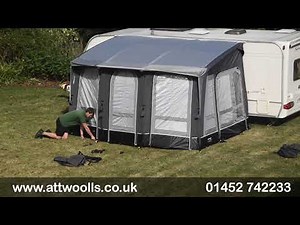 Vango Tuscany Air Awning Pitching & Packing (Real Time) Video