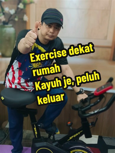 Exercise dekat rumah Kayuh je, peluh keluar #spinningbike #exerciseRumah #cardioRumah #alatSenaman #hidupSihat