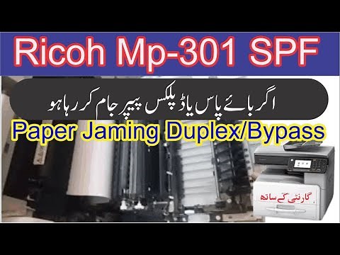 Douple side paper duplex misfeed in bypass tray ricoh 301 spf