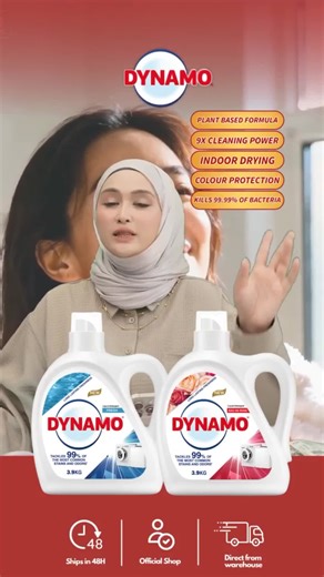 Beli 2 Dynamo 3.9kg, Percuma 52 pcs Dynamo 4in1 Laundry Capsule
