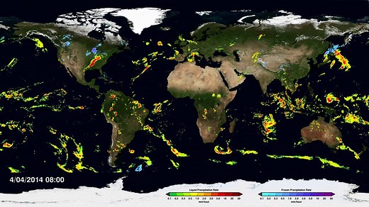 NASA Releases First Global Rainfall and Snowfall Map from New Mission - NASA