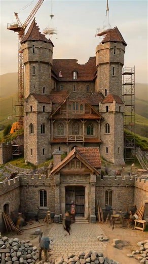 Abandoned Castle Restored in 10 Seconds | Epic Medieval Construction Timelapse