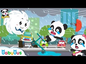 【安全】★NEW★台風がきたぞ！| 子ども向け安全教育 | 赤ちゃんが喜ぶアニメ | 動画 | BabyBus