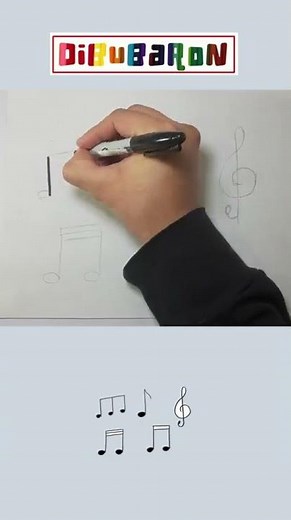Dibujando notas musicales | Dibujos faciles