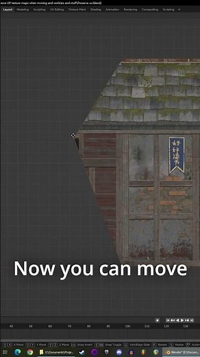 move geometry without messing up uv in blender #blendertutorial #blender3d
