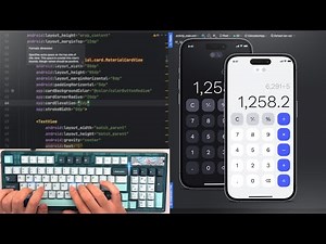 ASMR Programming Android - Coding Calculator App UI In Android Studio - No Talking