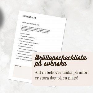 Swedish Wedding Checklist: Printable PDF Planner - Etsy