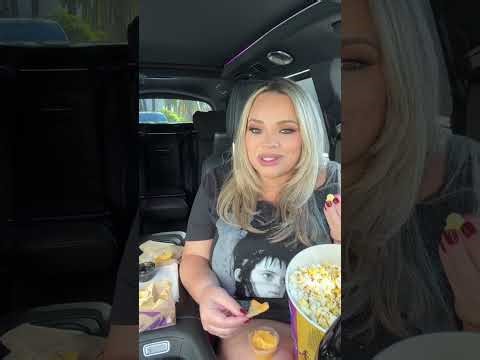 Trisha Paytas Eating Fanta Popcorn in the Car 🍿🥤 | Fun Snack Vlog