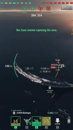 American CV Eats Destroyer Alive #worldofwarships