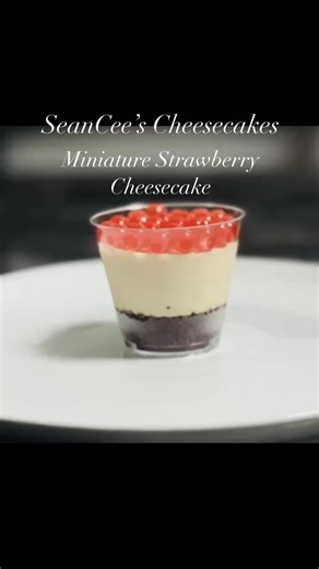 Miniature Strawberry Cheesecakes #MiniatureCheesecakes #Strawberry #BurstingBalls #ChocolateCrust #GrahamCrackerCrust | SC Cheesecakes L.L.C