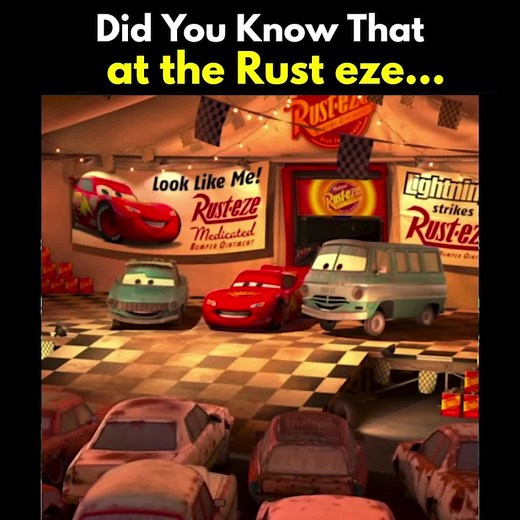 Did you know that at the Rust-eze... #nedwheeler #didYouknowcars #pixarcars #lightningmcqueen #disneycars #carsexplained #cars2 #cars3