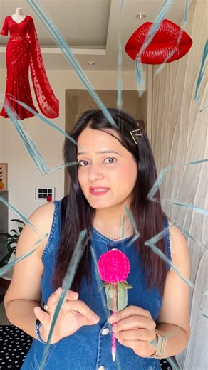 Red Outfit ke sath Red colour ki lipstick laga rahe ho🤦‍♀️💄