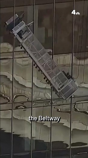 Window washer seen dangling from Tysons high-rise after platform collapses | NBC4 Washington