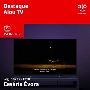 Assiste na TVCine TOP, canal 45 da Alou TV, o documentário da icónica Cesária Évora, com imagens inéditas e uma visão nunca antes explorada sobre a vida da cantora, hoje às 21h10. Alou e tudo muda. | ALOU