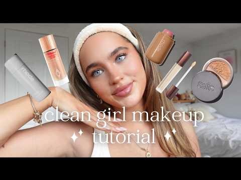 clean girl bronzy makeup tutorial☁️✨🧸