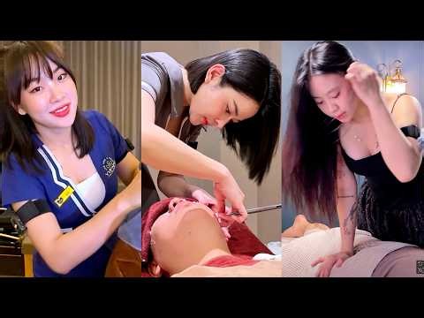 3 Hours Deep Relax ASMR 💖 Top Attractive Masseuses at a Vietnamese Barbershop