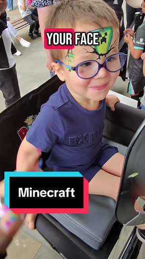 Face Painting a Fast Minecraft Creeper Design