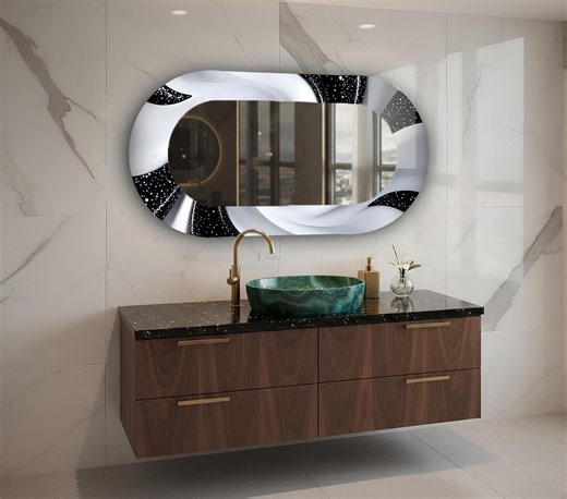 Stylish Wall Mirror, Contemporary Home Decor Accent - Etsy