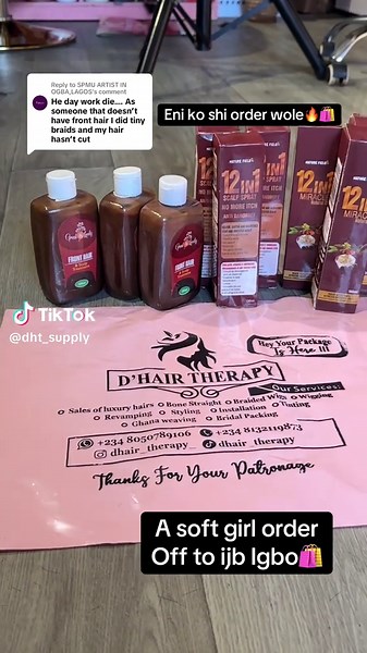 Replying to @SPMU ARTIST IN OGBA,LAGOS tasted and trusted we don’t cap here🔥🔥 #fronthairtreatment #hairgrowth #hairtreatment #fypシ #goviralvideo