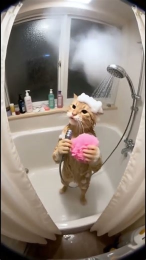 Muhaahaha 🚿 #cat #cuteanimal #funny