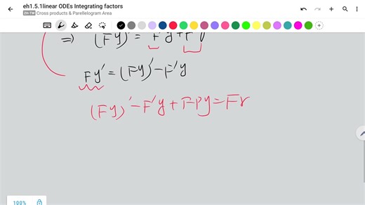 1.5.1 Linear ODEs and Integrating Factor