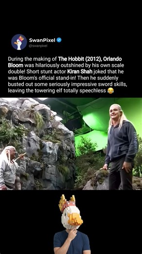 During the making of The Hobbit (2012), Orlando Bloom got outshined by his tiny stunt double