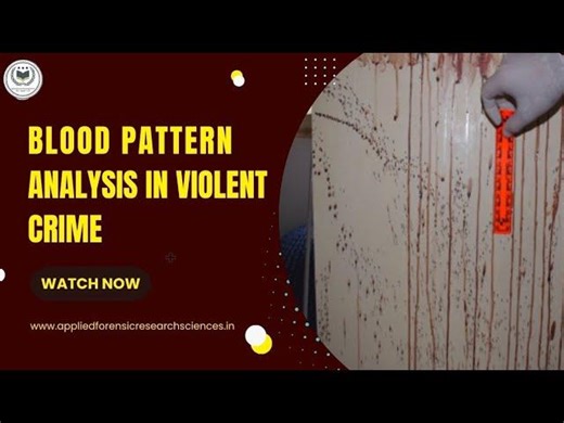 Blood Pattern Analysis In Violent Crimes | Forensic Biology @afrs #biology #forensicscience | official _Applied Forensic Research Sciences (AFRS) 🇮🇳