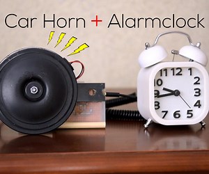 Rig a Car Horn to Your Alarmclock!