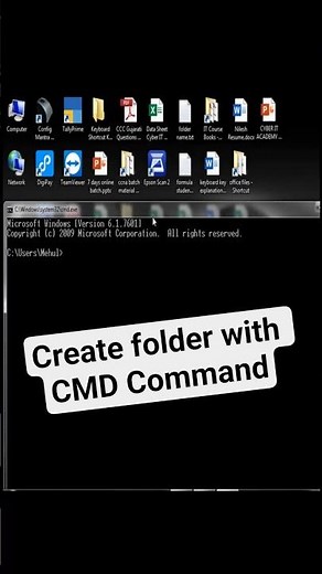 Create folder with CMD Command in Computer