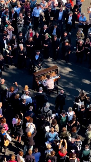 This public piano performance became massive