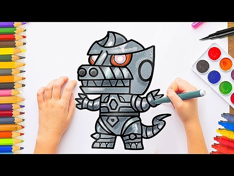 How to draw mechagodzilla step by step